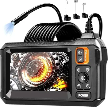 16.5ft Borescope Endoscope Inspection Camera w/ 4.3" IPS Screen