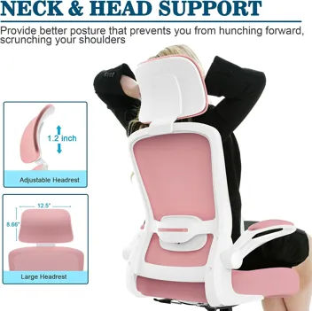 Mimoglad Ergonomic Office Chair w/ Adjustable Lumbar Support and Headrest