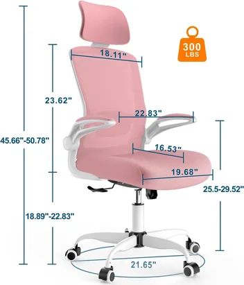 Mimoglad Ergonomic Office Chair w/ Adjustable Lumbar Support and Headrest