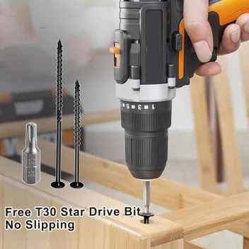 PuCiss 10x4" Structural Wood Lag Screws (50-Pieces) with Torx Bit