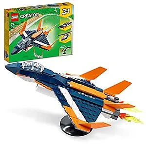 215-Piece Creator 3-in-1 Supersonic Jet Building Toy Set (31126)