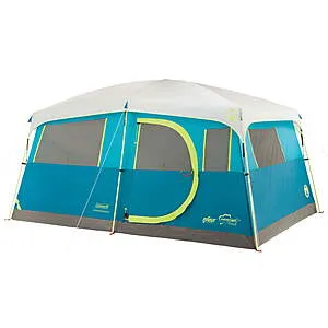 8-Person Tenaya Lake Fast Pitch Cabin Camping Tent w/ Closet (Blue)