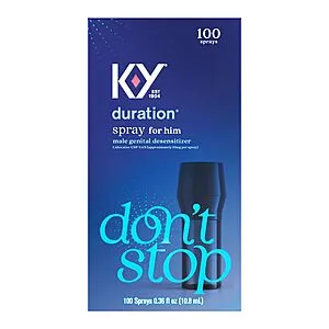 Intimate Wellness Products: K-Y Duration Delay Spray (100 Sprays)