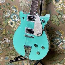 G5237 Electromatic Double Jet FT Electric Guitar Surf Green and White