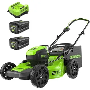 80V 21" Brushless Cordless Push Lawn Mower 2x 2.0Ah Batteries