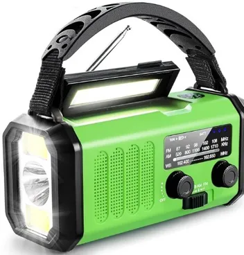 Aivica Emergency Solar Hand Crank Radio w/ 10000mAh Battery