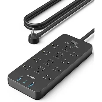 2100J 12-Outlet 3-USB Power Strip Surge Protector