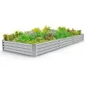 Land Guard 12x4x1ft Galvanized Raised Garden Bed Kit