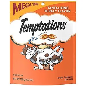 TEMPTATIONS Classic Treats for Cats Tantalizing Turkey Flavor 6.3 Ounces ()