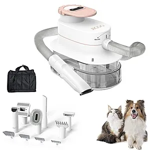 JIGOO P300 11 in 1 Pet Grooming Vacuum Kit w/ 3 Speed Modes