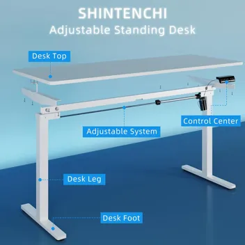 Shintenchi 63" x 24" Electric Height Adjustable Standing Desk