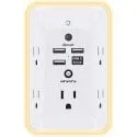 Hanycony 5-Outlet 1050J Surge Protector Outlet Extender w/ Night Light