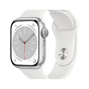 Watch Series 8 GPS 41mm Silver Aluminum Case with White Sport Band