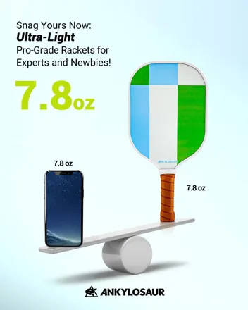 Anklosaur 3K Carbon Fiber Surface USAPA Approved Pickleball Paddle Set