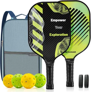 Anklosaur 3K Carbon Fiber Surface USAPA Approved Pickleball Paddle Set