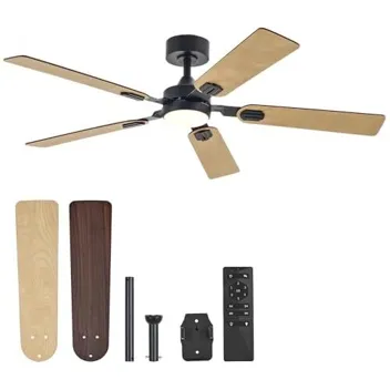 Vonluce 52" 6-Speed Reversible DC Motor Ceiling Fan Lights with Remote