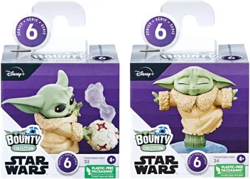 STAR WARS The Bounty Collection The Child Collectible Toys 2.2-Inch The Mandalorian “Baby Yoda” Froggy Snack, Force Moment Figure