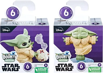 STAR WARS The Bounty Collection The Child Collectible Toys 2.2-Inch The Mandalorian “Baby Yoda” Froggy Snack, Force Moment Figure