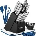 Kitchen Knives Set with Block (20-Pieces)