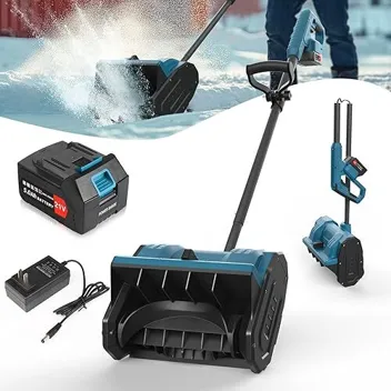 Lemolifys 21V 13" 5000mAh Cordless Electric Snow Shovel with Directional Plate