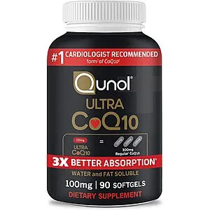 90-Count 100mg Ultra CoQ10 Antioxidant Supplement Softgels