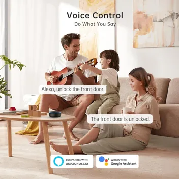 Smonet Keyless Entry Fingerprint Keypad Smart Deadbolt Door with Handle