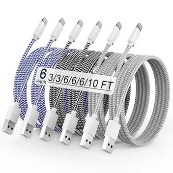 Sisxso USB-A to Apple MFi Certified Lightning Cable (2x 3ft