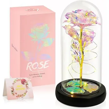LED Rose Flower with Display Case