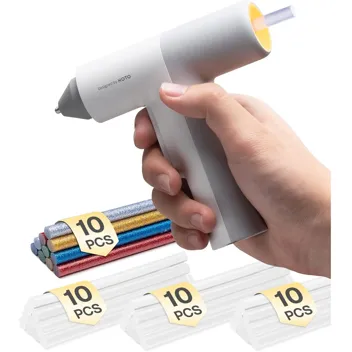 Hoto EasyFlow Wireless/Wired USB-C Hot Glue Gun with 40x Glue Stick