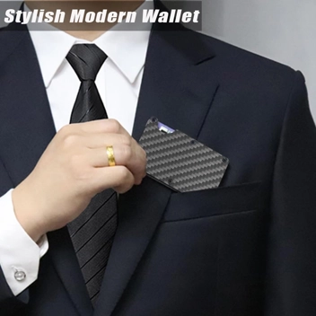 30% off coupon Minimalist Wallet for Men Carbon Fiber Card Holder RFID Blocking