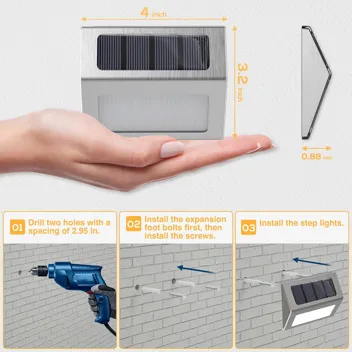 6200K LED Solar Deck Lights