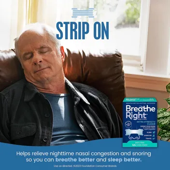 Breathe Right Nasal Strips Extra Strength Clear Nasal Strips (44-Count)