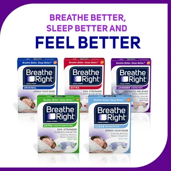 Breathe Right Nasal Strips Extra Strength Clear Nasal Strips (44-Count)