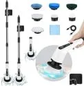 Losuy 54" Adjustable Cordless Electric Spin Scrubber w/ 7x Brush Heads