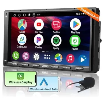 Myatoto 7" 1024x600 QLED Apple CarPlay Android Auto Double Din Car Stereo