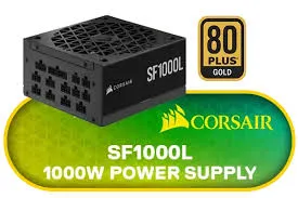 SF1000L Fully Modular Low-Noise SFX Power Supply - ATX 3.0 & PCIe 5.0 Compliant. 80 Plus Gold