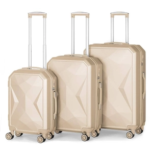 HIKOLAYAE Port Victoria Nested Hardside Luggage Set in Desert Khaki, 3 Piece - TSA Compliant CW-A83-BEG-3 - The Home Depot