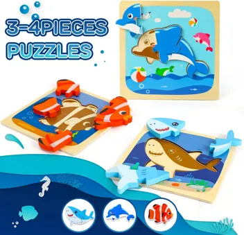 TOY Life Wooden Animal Toddler Puzzles