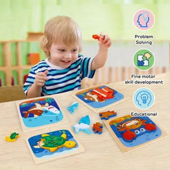 TOY Life Wooden Animal Toddler Puzzles