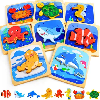 TOY Life Wooden Animal Toddler Puzzles