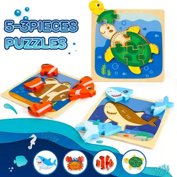 TOY Life Wooden Animal Toddler Puzzles