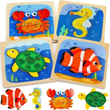 TOY Life Wooden Animal Toddler Puzzles