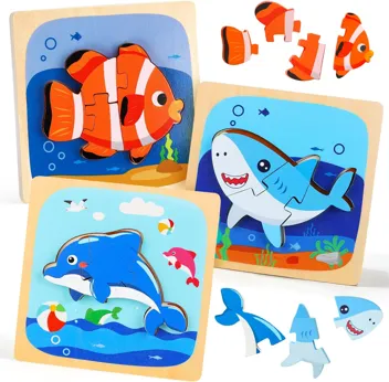 TOY Life Wooden Animal Toddler Puzzles