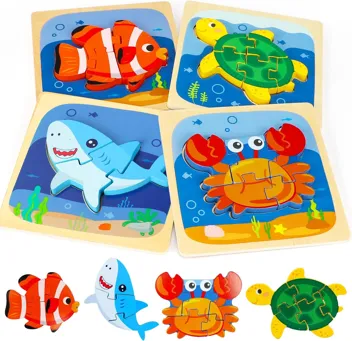 TOY Life Wooden Animal Toddler Puzzles