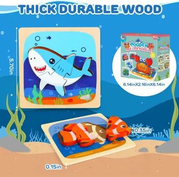 TOY Life Wooden Animal Toddler Puzzles