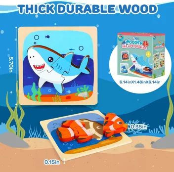 TOY Life Wooden Animal Toddler Puzzles