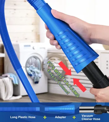 Sealegend 2-Piece Dryer Vent Cleaner Kit w/ Vacuum Hose Attachment (Blue/Deep Blue)