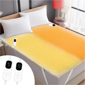 Fobaky 10-Setting Auto-Off Dual Side Heated Mattress Pad (Queen, 25.6" Depth)