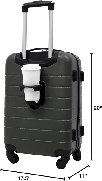 20in 3-in-1 Hardshell Spinner Smart Luggage with 14in Boarding Tote