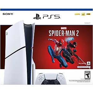 PlayStation 5 Slim Console – Marvel's Spider-Man 2 Bundle (Full Game Download Included) White 1000039815